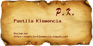 Pastila Klemencia névjegykártya